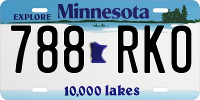 MN license plate 788RKO