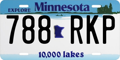 MN license plate 788RKP
