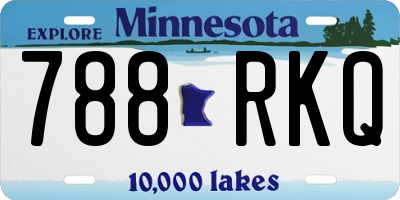 MN license plate 788RKQ