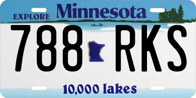 MN license plate 788RKS