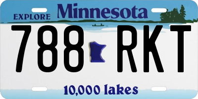 MN license plate 788RKT