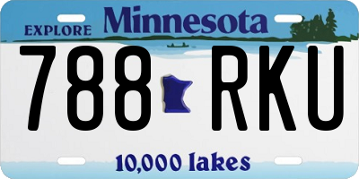 MN license plate 788RKU