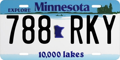 MN license plate 788RKY