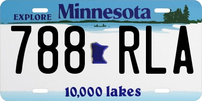 MN license plate 788RLA