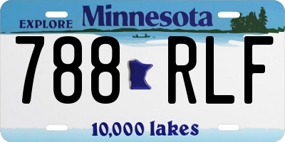 MN license plate 788RLF