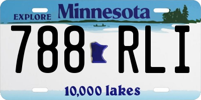 MN license plate 788RLI