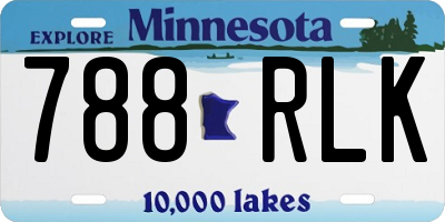 MN license plate 788RLK
