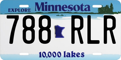 MN license plate 788RLR