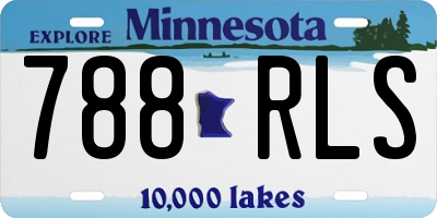 MN license plate 788RLS