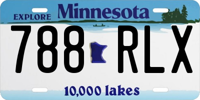 MN license plate 788RLX