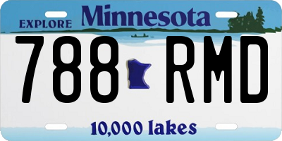 MN license plate 788RMD