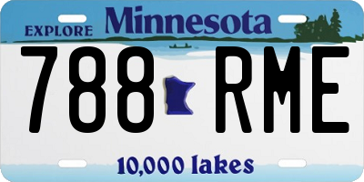 MN license plate 788RME