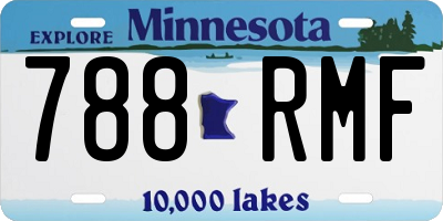 MN license plate 788RMF