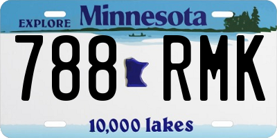 MN license plate 788RMK