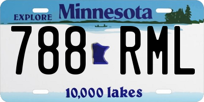 MN license plate 788RML