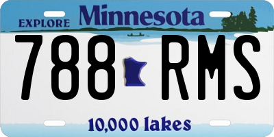 MN license plate 788RMS
