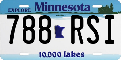 MN license plate 788RSI