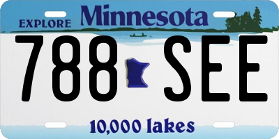 MN license plate 788SEE