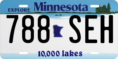 MN license plate 788SEH