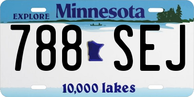 MN license plate 788SEJ