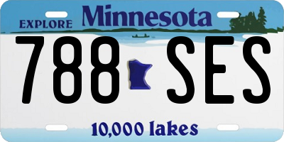 MN license plate 788SES