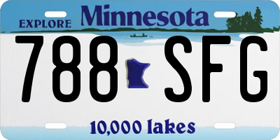 MN license plate 788SFG
