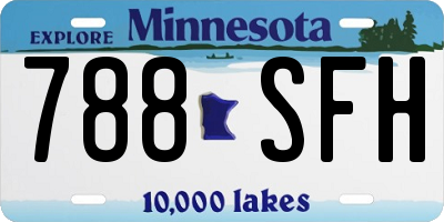 MN license plate 788SFH
