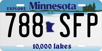 MN license plate 788SFP