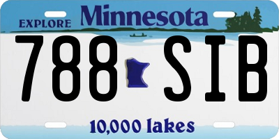 MN license plate 788SIB