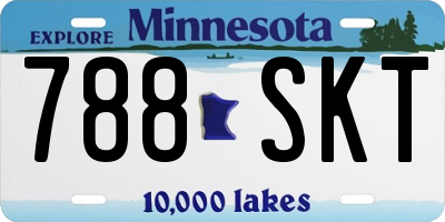 MN license plate 788SKT