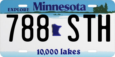 MN license plate 788STH