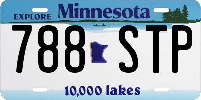 MN license plate 788STP