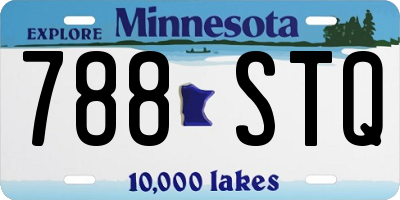 MN license plate 788STQ