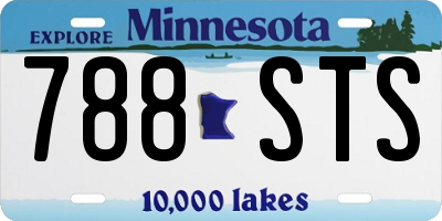 MN license plate 788STS