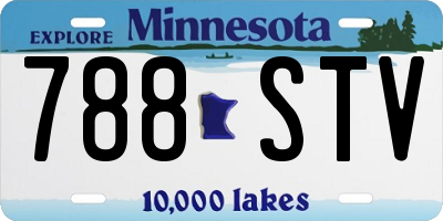 MN license plate 788STV