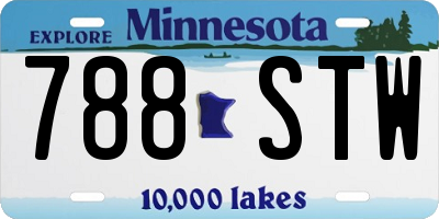 MN license plate 788STW