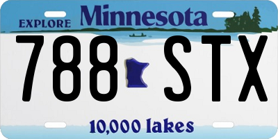 MN license plate 788STX