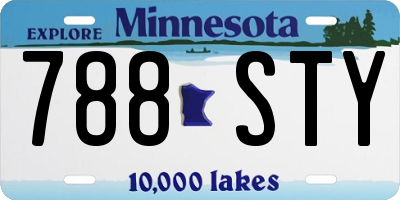 MN license plate 788STY