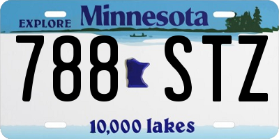 MN license plate 788STZ