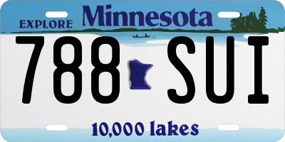 MN license plate 788SUI