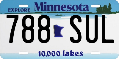 MN license plate 788SUL