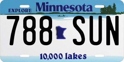MN license plate 788SUN