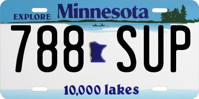 MN license plate 788SUP