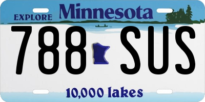 MN license plate 788SUS