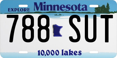 MN license plate 788SUT