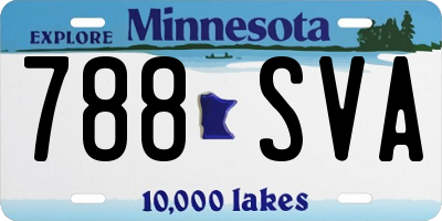 MN license plate 788SVA