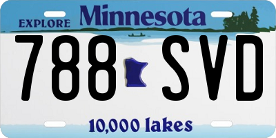 MN license plate 788SVD