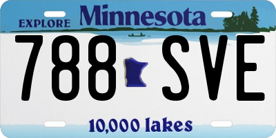 MN license plate 788SVE