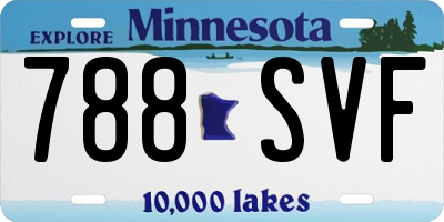 MN license plate 788SVF