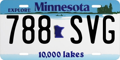 MN license plate 788SVG
